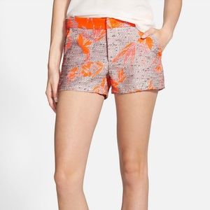 Ella Moss Shorts Dahlia Jacquard Neon Orange Tweed